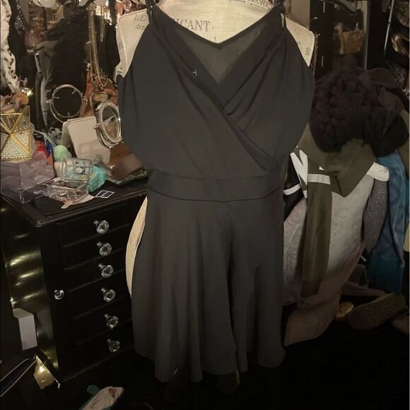 2/XS/S express wrap skort romper black jumpsuit dressy nwt - Picture 4 of 7